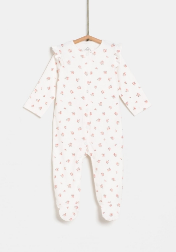 Pijama pelele de manga larga rib sostenible de Bebé TEX