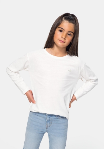 Camiseta manga larga estampada de Niña TEX