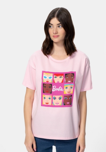 Camiseta de algodón con print de Mujer BARBIE