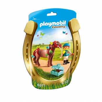 Playmobil - Jinete con Poni Mariposa
