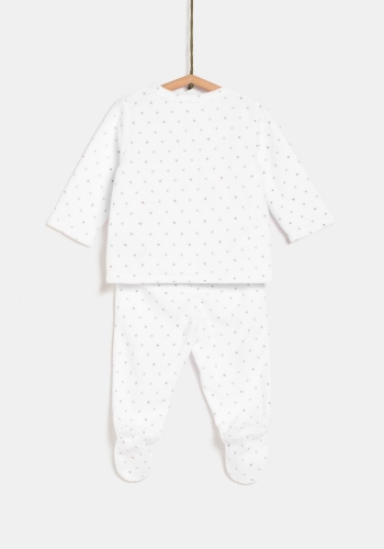 Pijama dos piezas aterciopelado de recién nacido Unisex TEX