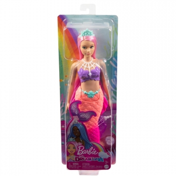 Barbie Dreamtopia Sirena Pelo Rosa con Corona +3 años