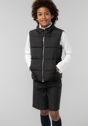 Chaleco acolchado con capucha de uniforme sostenible de Niño TEX