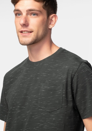 Camiseta manga corta tejido tinte de hilo inyectado de Hombre TEX