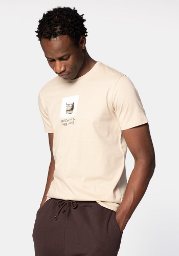Camiseta de algodón con print de Hombre TEX