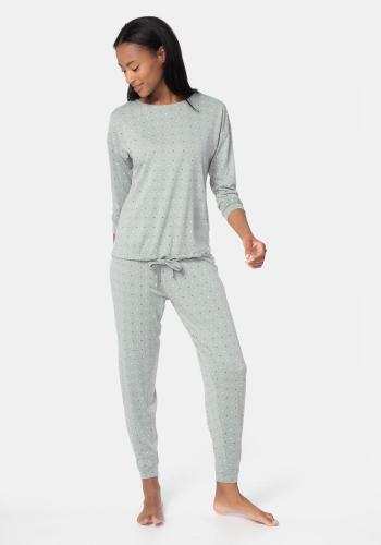 Pijama dos piezas manga larga de Mujer TEX
