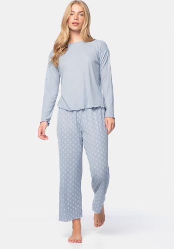 Pijama dos piezas punto rib de Mujer TEX