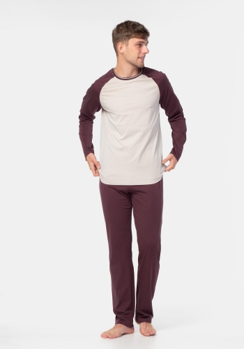 Pijama de algodón bicolor sostenible de Hombre TEX