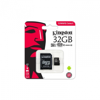Tarjeta de Memoria Kingston Micro SD 32GB con Adaptador