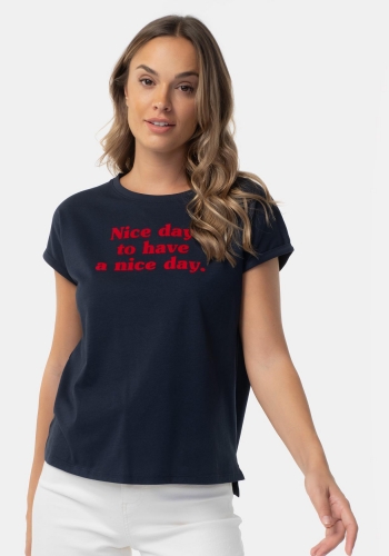Camiseta de algodón con print de Mujer TEX