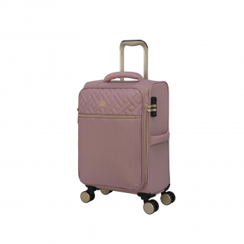 Maleta trolley cabina It Luggage 8 ruedas, 59,5x36x21 cm, rosa