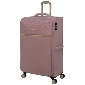 Maleta trolley grande It Luggage 8 ruedas, 83,5x49x29 cm, rosa