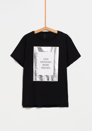 Camiseta de algodón con print de Tallas Grandes de Mujer TEX