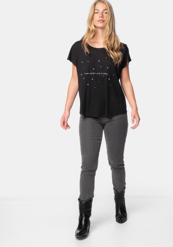 Camiseta de viscosa estampada sostenible de Mujer TEX