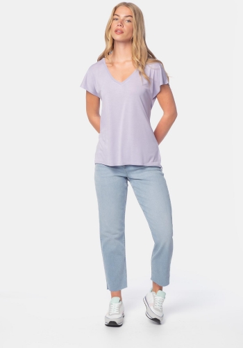Camiseta de viscosa lisa sostenible de Mujer TEX