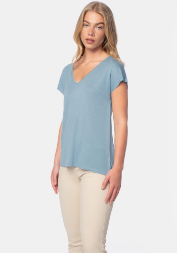 Camiseta de viscosa lisa sostenible de Mujer TEX