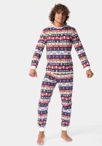 Pijama dos piezas estampado Navidad de Hombre TEX