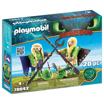 Playmobil Dragons - Chusco y Brusca con Traje Volador