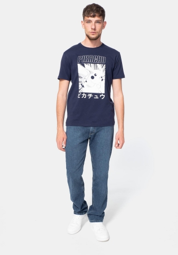 Camiseta manga corta estampada de Hombre PIKACHU