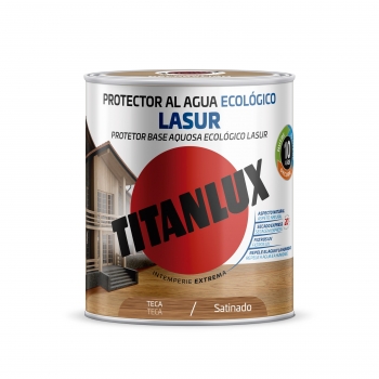 Protector madera al agua ecológico Lasur satinado teca Titanlux 750 ml