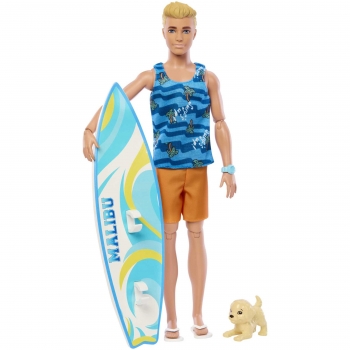 Barbie Ken Muñeco con Tabla de Surf +3 años