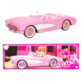 Barbie The Movie - Corvette, Signature Coche vintage de colección de la película Barbie para muñecas
