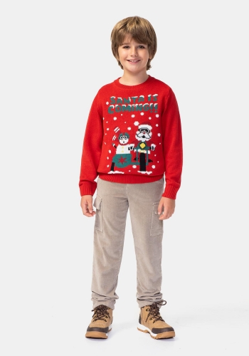 Jersey de manga larga con estampado navideño Infantil TEX