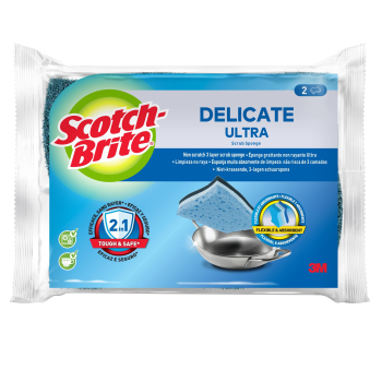 2 Estropajo 3capas Universal no raya SCOTCH-BRITE - Gris