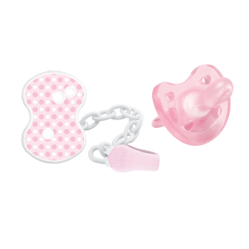 Set de Chupete de Silicona + Sujetachupetes Chicco