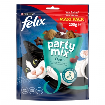 Purina Felix Snacks para Gatos Party Mix Seaside Mix 200g