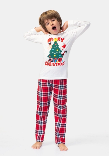 Pijama manga larga estampado navideño Infantil TEX