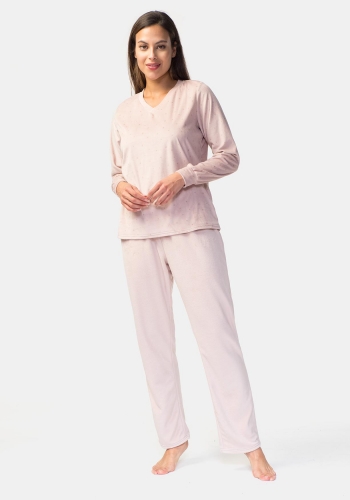 Pijama dos piezas de terciopelo de Mujer TEX