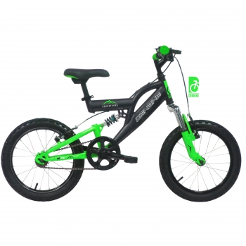 Bicicleta Infantil Denbike , 16'' , Negra/verde fluor