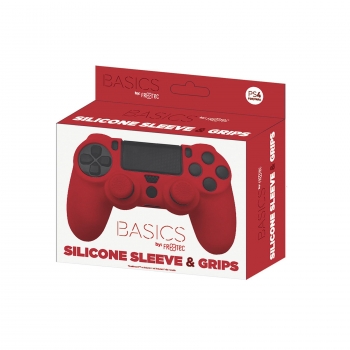 Silicona Basic + Grips rojo para PS4