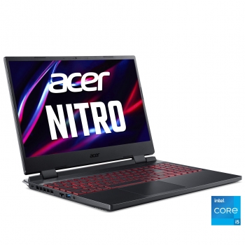 Portátil Gaming Acer Nitro AN515-58-50E8, i5 12450H, 16GB, 512Gb SSD, FHD, 15,6" - 39,62 cm,  W11, GeForce RTX 3060 - Negro