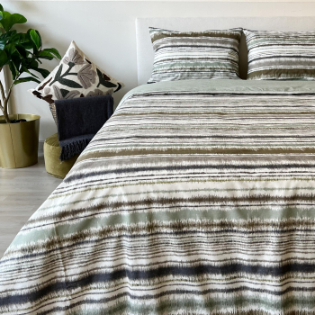 Funda Nordica 3 Piezas de Algodón Cama 150 ALO HOME Verde