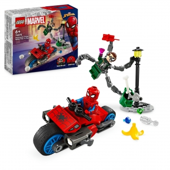 LEGO Disney Marvel Persecucion en Moto Spider-Man Vs.Doc Ock +6 años - 76275