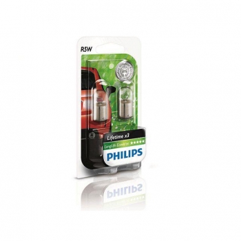 Blister 2 Lámparas Philips R5W Eco Longlife