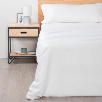 Funda Nórdica Dos Piezas de Algodón Cama 90 cm TEX HOME BIO Gofrada Blanco
