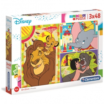 Disney - Surtido Puzzle Infantil 3x48 Pzas