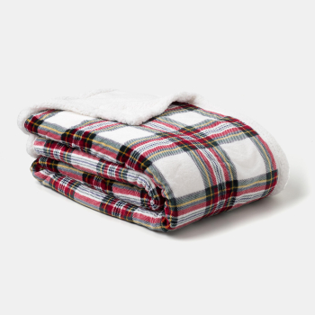 Manta Reversible Cama 90 cm TEX HOME Blanco