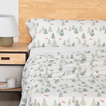 Juego de Sábanas de Algodón 3 Piezas Cama 90 cm TEX HOME  Cosy Time Blanco