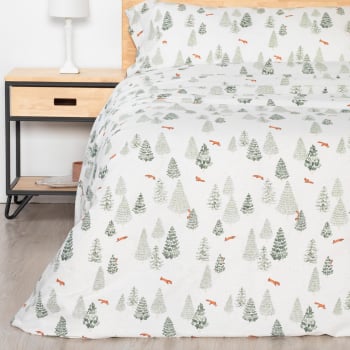 Funda Nórdica de Algodón 2 Piezas 90 cm TEX HOME Cosy Time Blanco