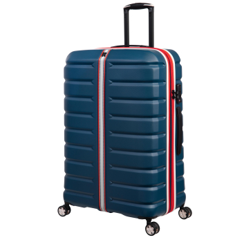Maleta grande Trolley Rígida 80,5x56x34 cm, 8 ruedas, Candado TSA, It Intertide, Expandible, Azul