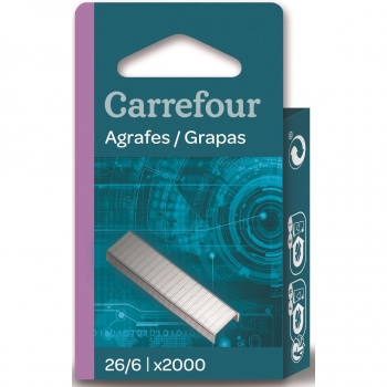 Blister 2000 Grapas 26/6 Carrefour