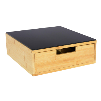 Caja Organizadora Portacápsulas en Madera Bambú 31.5x30x11 cm HOT&COLD