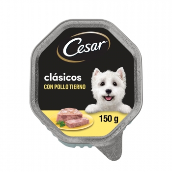 Comida húmeda de pollo para perros Cesar 150 g.