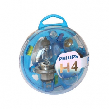 Kit  Estuche 5 Lámparas Philips Essential H4