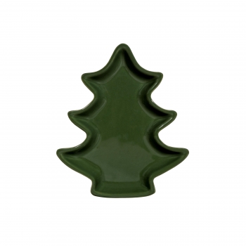 Bol con Forma Árbol de Navidad de Loza 20,5 cm - Verde