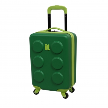 Maleta Trolley It Luggage Blocks 46 Cm, 4 Ruedas, Rígida ABS, Verde
